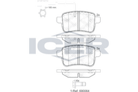 Brake Pads Rear Axle Incl. Wear Warning