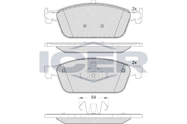 Brake Pad Set Front Icer Ford Focus