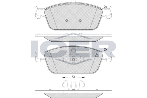 Brake Pad Set Front Icer Ford Focus