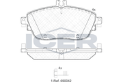 Front - Brake Pad - Icer -Infiniti Q30