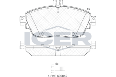 Front - Brake Pad - Icer -Infiniti Q30