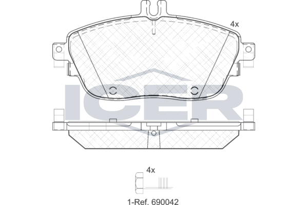 Front - Brake Pad - Icer -Infiniti Q30