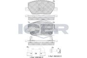 Brake Pad Set Front Icer Jeep Renegade