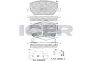 Brake Pad Set Front Icer Jeep Renegade