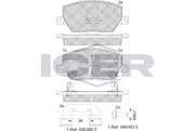 Brake Pad Set Front Icer Jeep Renegade