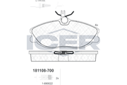 Brake Pad Set Front Icer Peugeot 406