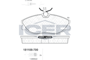 Brake Pad Set Front Icer Peugeot 406