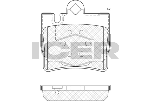 Rear - Brake Pad - Icer Mercedes-Benz S