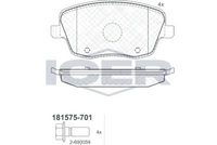 Brake Pad Set Front Icer Vw Polo