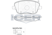 Brake Pad Set Front Icer Vw Polo