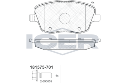 Brake Pad Set, disc brake (Braking System)