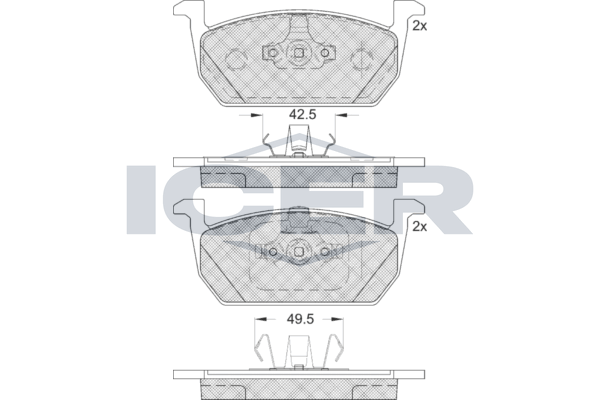 Brake Pad Set Front Icer Seat Leon