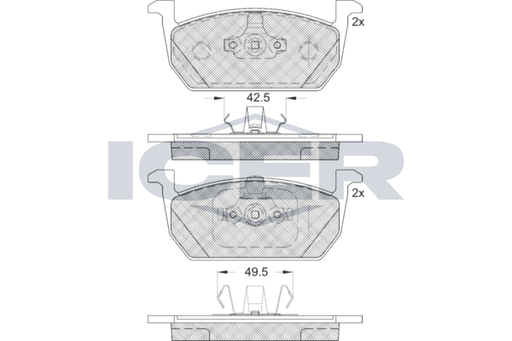 Brake Pad Set Front Icer Seat Leon