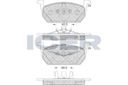 Brake Pad Set Front Icer Seat Leon