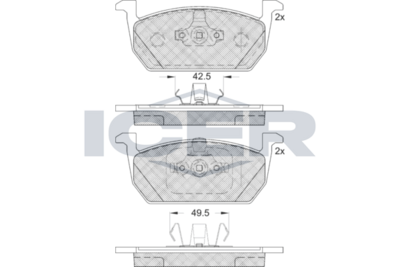 Brake Pad Set Front Icer Seat Leon