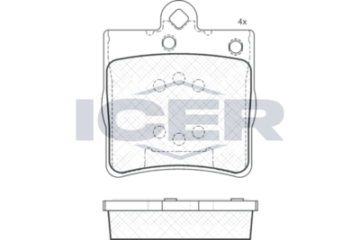 Front - Brake Pad - Icer Mercedes-Benz E