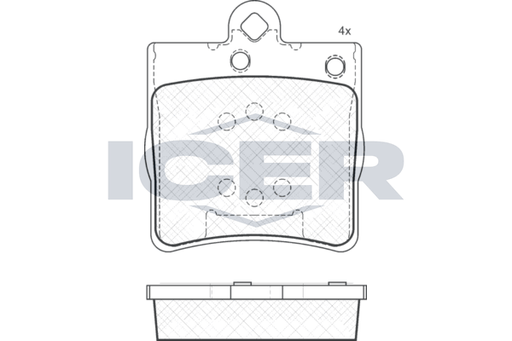 Front - Brake Pad - Icer Mercedes-Benz E