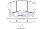 Front Brake Pad Icer Nissan Qashqai