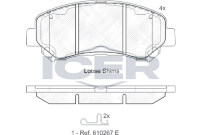 Front Brake Pad Icer Nissan Qashqai