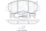 Front Brake Pad Icer Nissan Qashqai