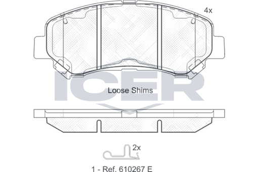 Front Brake Pad Icer Nissan Qashqai