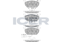 Brake Pad Set Front Icer Vw Golf