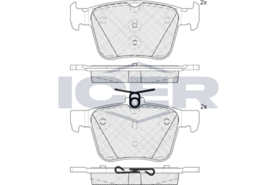 Brake Pad Set Rear Icer Vw Golf