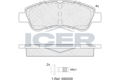 Brake Pad Set OPEL