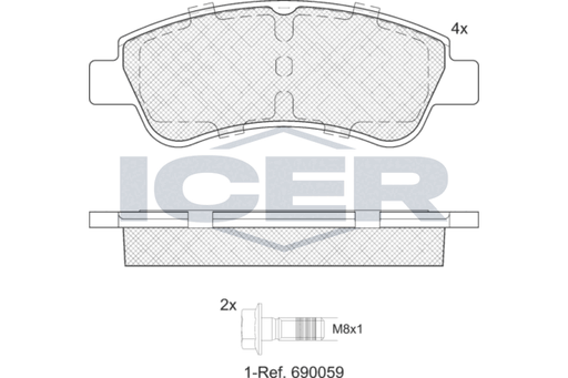 Brake Pad Set OPEL