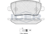 Front Brake Pad Set Icer Clio Iii Grandt
