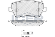 Front Brake Pad Set Icer Clio Iii Grandt