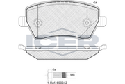 Front Brake Pad Set Icer Clio Iii Grandt