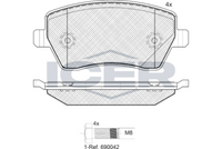 Front Brake Pad Set Icer Clio Iii Grandt