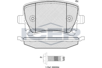 Brake Pad Set Rear Icer Vw Golf