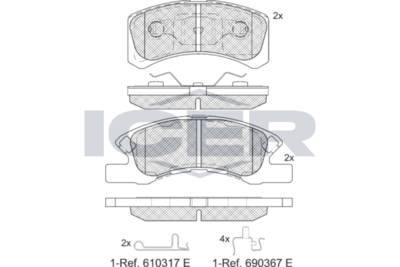 Brake pads-MITSUBISHI