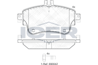 Brake Pad Set, disc brake  MERCEDES-BENZ