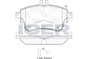 Brake Pad Set, disc brake  MERCEDES-BENZ