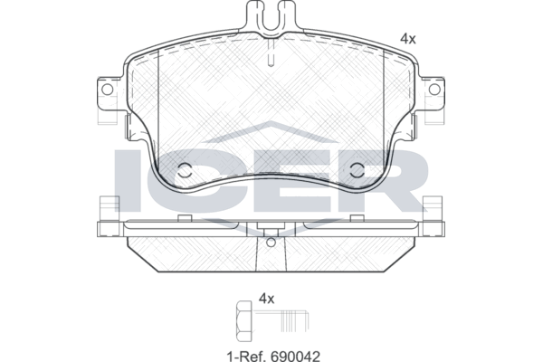 Brake Pad Set, disc brake  MERCEDES-BENZ