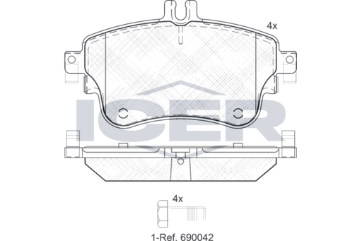 Brake Pad Set, disc brake  MERCEDES-BENZ