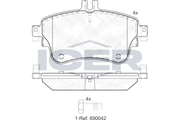 Brake Pad Set, disc brake  MERCEDES-BENZ
