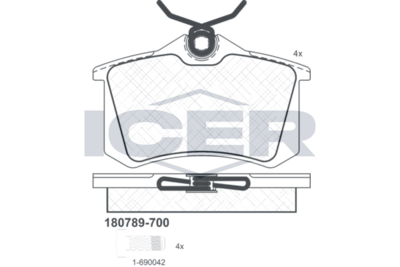 Brake Pad Set, disc brake RENAULT