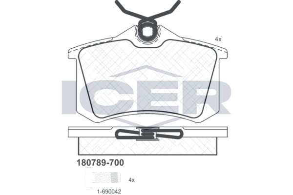 Brake Pad Set, disc brake RENAULT