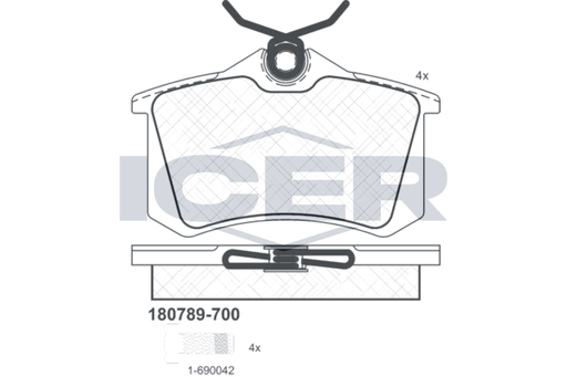 Brake Pad Set, disc brake RENAULT