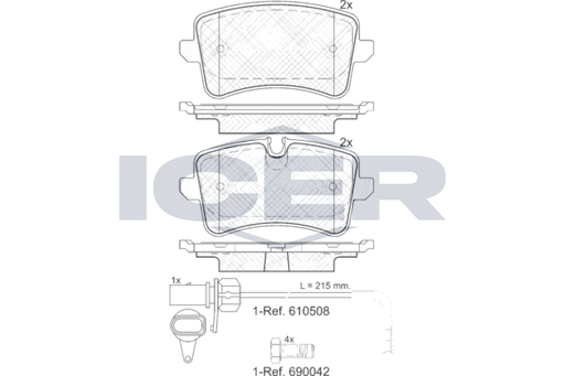 Brake Pad Set Front Icer Ford Focus