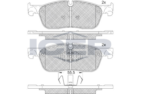 Brake Pad Front Axle Land Rover Icer