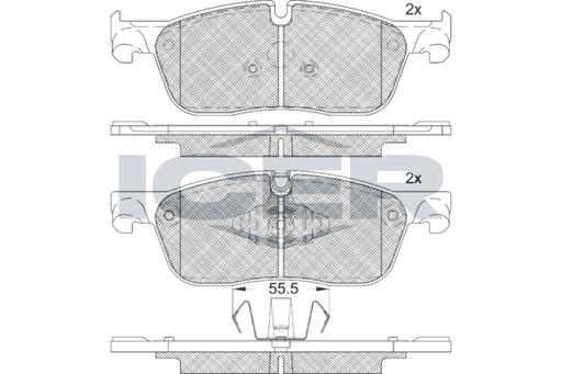 Brake Pad Front Axle Land Rover Icer