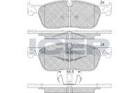 Brake Pad Front Axle Land Rover Icer