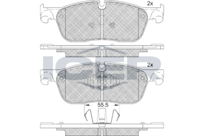 Brake Pad Front Axle Land Rover Icer