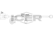 Warning Contact, brake pad wear (Braking System)
