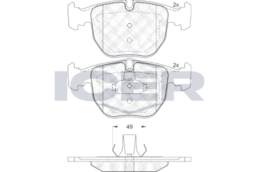 Front - Brake Pad - Icer - Bmw (E39) 520